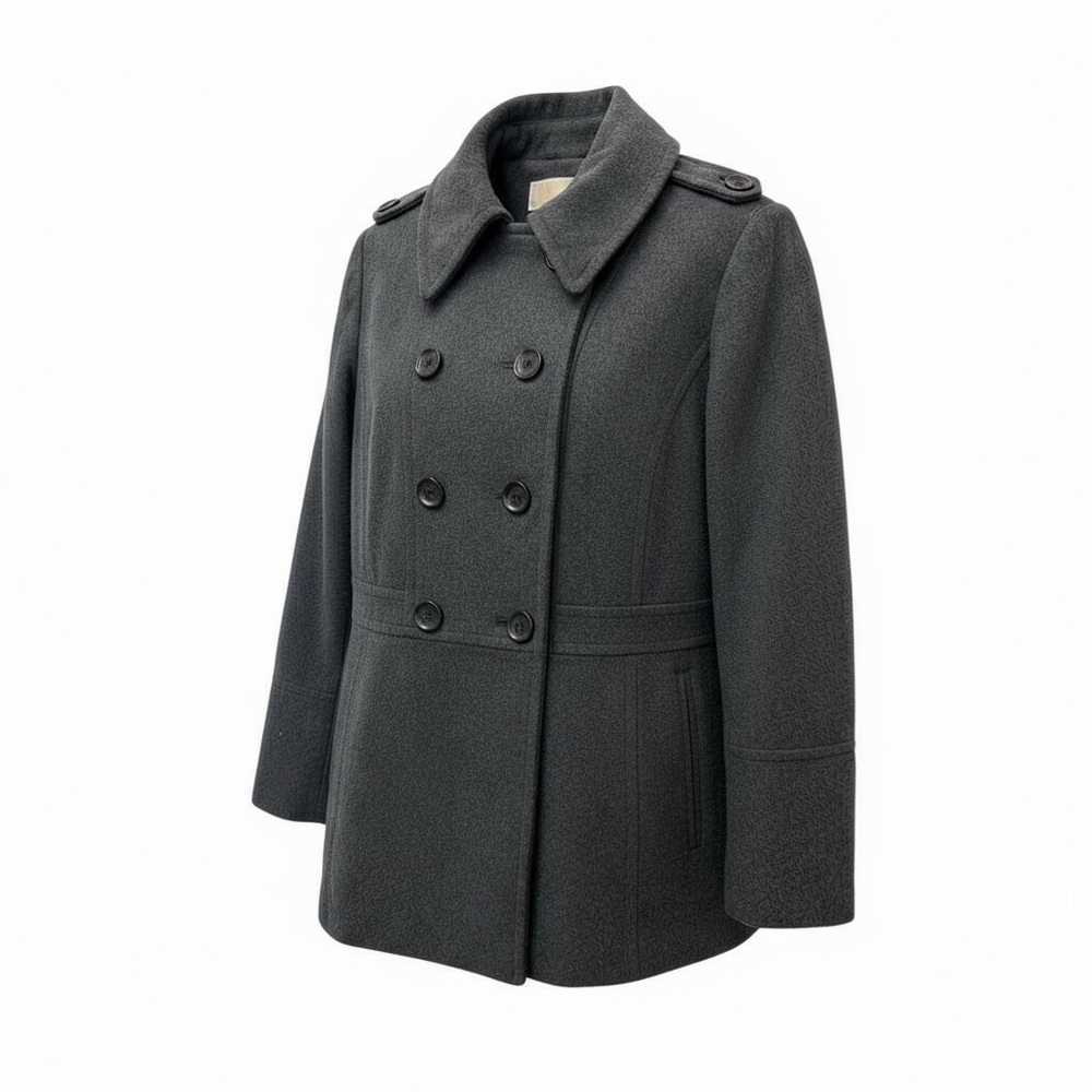 Michael Kors Charcoal Gray Pea Coat - Picture 2 of 7